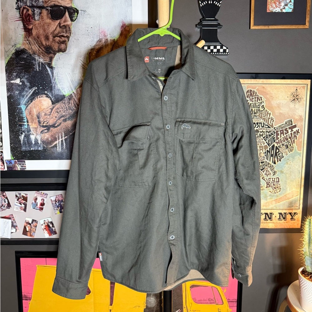 Simms ColdWeather Guide Shirt Olive Grey